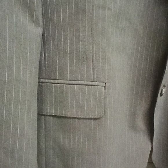 Men's HIS Tailored Suit Jacket Black/Gray - Picture 2 of 7